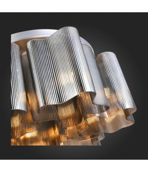 SL117.702.06 Люстра потолочная ST-Luce Серебристый/Дымчатый E27 6*60W ONDE-foto9