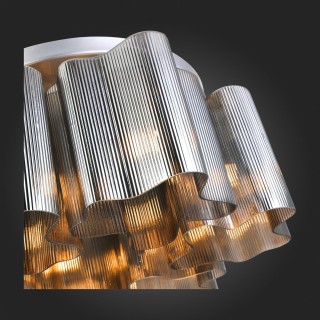 SL117.702.06 Люстра потолочная ST-Luce Серебристый/Дымчатый E27 6*60W ONDE-foto9