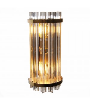 SL1179.201.02 Бра ST-Luce Золотистый/Золотистый, Прозрачный E14 2*40W Arezzo-foto3