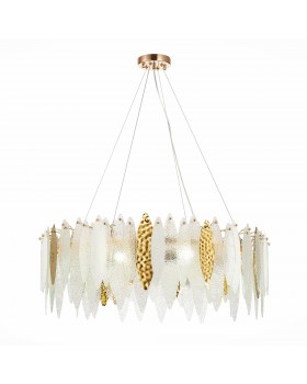 SL1224.203.10 Люстра подвесная ST-Luce Золотистый/Прозрачный, Белый E14 10*60W LASTRA-foto2
