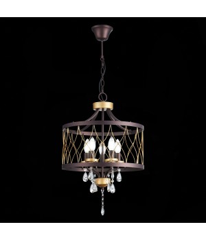 SL789.423.05 Люстра подвесная ST-Luce Темный кофе, Золото/Темный кофе, Золото, Прозрачный E14 5*60W GRASSО-foto9
