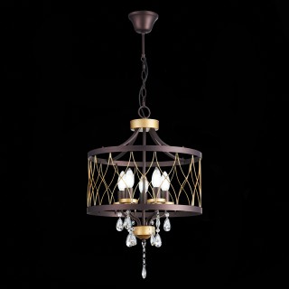 SL789.423.05 Люстра подвесная ST-Luce Темный кофе, Золото/Темный кофе, Золото, Прозрачный E14 5*60W GRASSО-foto9