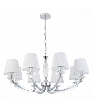 SL1756.103.08 Светильник подвесной ST-Luce Хром/Светло-серый E14 8*40W BELLO-foto2