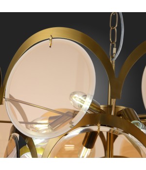 SL1161.333.09 Люстра подвесная ST-Luce Латунь/Янтарный E14 9*60W FAZIA-foto5