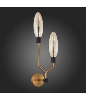 SL1174.301.02 Бра ST-Luce Латунь/Коньячный G9 2*5W DESIMA-foto6