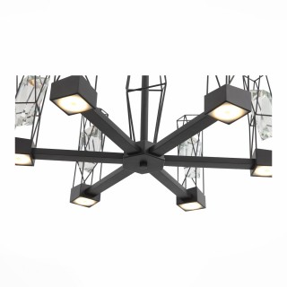 SL815.303.06 Люстра подвесная ST-Luce Серый графит/Серый графит, Прозрачный LED 6*8W 4000K PROGETTO-foto10