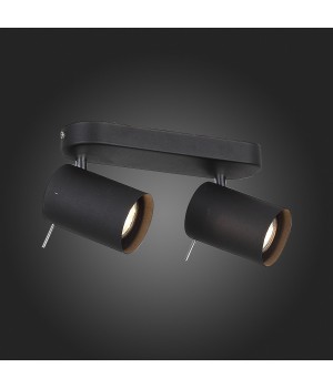 SL597.401.02 Спот ST-Luce Черный, Хром/Черный GU10 LED 2*3W FANALE-foto8