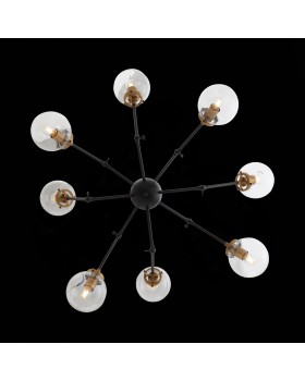 SL234.402.08 Люстра потолочная ST-Luce Черный, Золото/Прозрачный E27 8*40W (из 2-х коробок) VARIETA-foto12