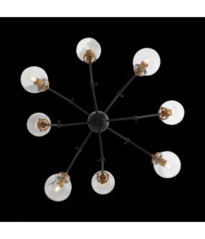 SL234.402.08 Люстра потолочная ST-Luce Черный, Золото/Прозрачный E27 8*40W (из 2-х коробок) VARIETA-foto12