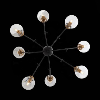 SL234.402.08 Люстра потолочная ST-Luce Черный, Золото/Прозрачный E27 8*40W (из 2-х коробок) VARIETA-foto12