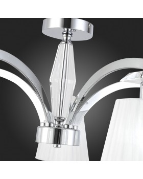 SL1756.102.05 Светильник потолочный ST-Luce Хром/Светло-серый E14 5*40W BELLO-foto3