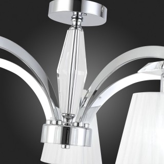 SL1756.102.05 Светильник потолочный ST-Luce Хром/Светло-серый E14 5*40W BELLO-foto3