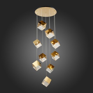 SL1182.203.09 Светильник подвесной ST-Luce Золотистый/Прозрачный, Золотистый G9 9*5W RIELLO-foto4