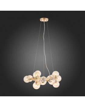 SL435.203.15 Люстра подвесная ST-Luce Золотистый/Коньячный G9 15*5W PARLLAONE-foto5