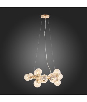 SL435.203.15 Люстра подвесная ST-Luce Золотистый/Коньячный G9 15*5W PARLLAONE-foto5