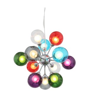 SL431.153.12 Люстра подвесная ST-Luce Хром/Разноцветный, Белый G9 12*5W DUALITA-foto2