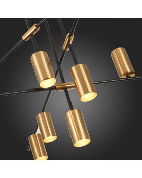 SL1206.402.12 Светильник потолочный ST-Luce Черный/Латунь GU10 12*7W SORMANO-foto3