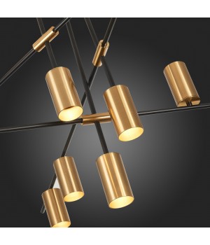 SL1206.402.12 Светильник потолочный ST-Luce Черный/Латунь GU10 12*7W SORMANO-foto3