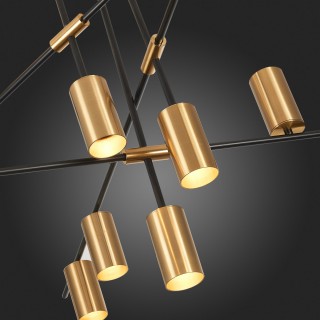 SL1206.402.12 Светильник потолочный ST-Luce Черный/Латунь GU10 12*7W SORMANO-foto3