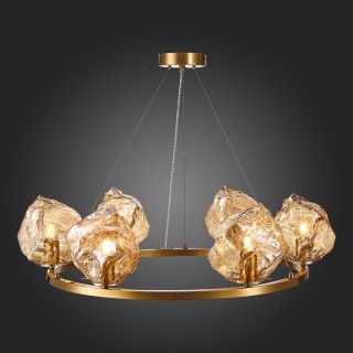 SL1175.303.06 Люстра подвесная ST-Luce латунь/янтарный E14 6*40W Portici-foto3