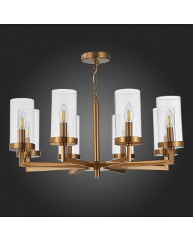 SL1171.303.08 Люстра подвесная ST-Luce Латунь/Прозрачный E14 8*40W MASINE-foto4