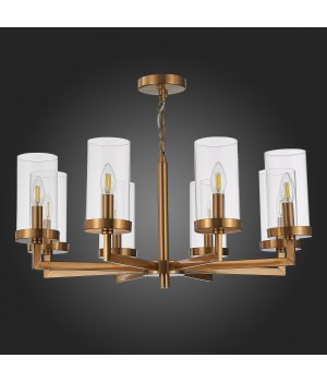 SL1171.303.08 Люстра подвесная ST-Luce Латунь/Прозрачный E14 8*40W MASINE-foto4