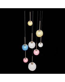 SL1152.253.08 Светильник подвесной ST-Luce Золотистый/Разноцветный G9 8*5W ARCOBALINO-foto22