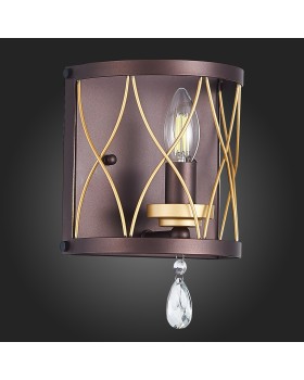 SL789.421.01 Бра ST-Luce Темный кофе, Золото/Темный кофе, Золото, Прозрачный E14 1*60W GRASSО-foto4