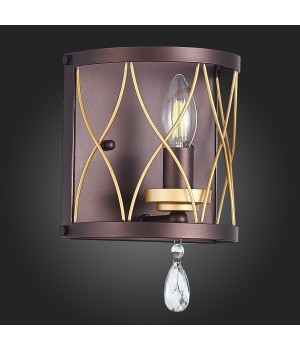 SL789.421.01 Бра ST-Luce Темный кофе, Золото/Темный кофе, Золото, Прозрачный E14 1*60W GRASSО-foto4