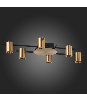 SL1207.402.06 Светильник потолочный ST-Luce Черный/Латунь GU10 6*7W VEROLI-foto5