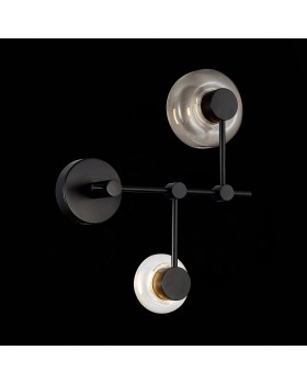 SL6005.401.02 Светильник настенный ST-Luce Черный/Дымчатый, Прозрачный LED 2*3W 3000K Vallo-foto3