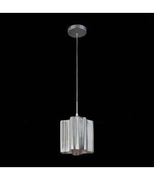 SL117.703.01 Светильник подвесной ST-Luce Серебристый/Дымчатый E27 1*60W ONDE-foto5