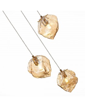 SL1175.303.03 Светильник подвесной ST-Luce латунь/янтарный E14 3*40W Portici-foto3