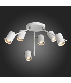 SL597.502.06 Люстра подвесная ST-Luce Белый/Белый GU10 6*3W FANALE-foto5