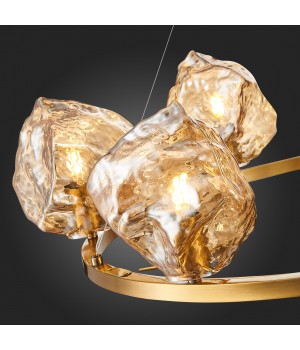 SL1175.303.06 Люстра подвесная ST-Luce латунь/янтарный E14 6*40W Portici-foto12