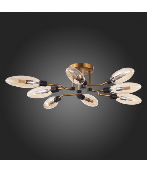 SL1174.302.08 Люстра потолочная ST-Luce Латунь/Коньячный G9 8*5W DESIMA-foto4