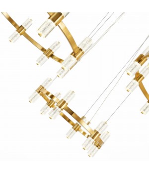 SL6007.203.54 Люстра подвесная ST-Luce Латунь/Прозрачный LED 54*2,5W 4000K GEMINA-foto4