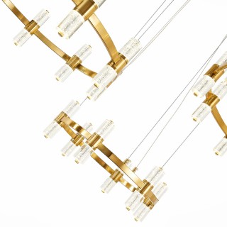 SL6007.203.54 Люстра подвесная ST-Luce Латунь/Прозрачный LED 54*2,5W 4000K GEMINA-foto4