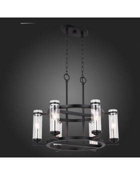 SL334.403.06 Люстра подвесная ST-Luce Черный, Никель/Прозрачный E14 6*60W BICHERO-foto5