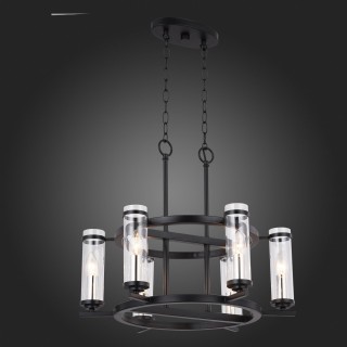 SL334.403.06 Люстра подвесная ST-Luce Черный, Никель/Прозрачный E14 6*60W BICHERO-foto5