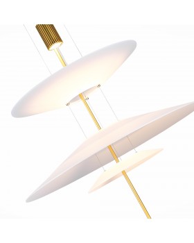 SL6101.213.01 Люстра подвесная ST-Luce Золотистый/Белый LED 1*15W 3000K Isola-foto3