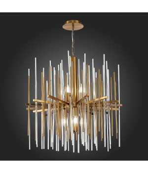 SL1628.303.08 Люстра подвесная ST-Luce Латунь/Прозрачный, Латунь E14 8*40W TERAMO-foto6