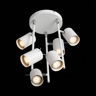 SL597.502.06 Люстра подвесная ST-Luce Белый/Белый GU10 6*3W FANALE-foto7