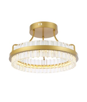 SL383.202.01 Светильник потолочный ST-Luce Матовое золото/Прозрачный LED 1*34W 3000K CHERIO