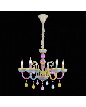 SL672.783.06 Люстра подвесная ST-Luce Разноцветный/Разноцветный E14 6*40W ORNATO-foto5