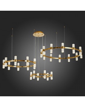 SL6007.203.54 Люстра подвесная ST-Luce Латунь/Прозрачный LED 54*2,5W 4000K GEMINA-foto6
