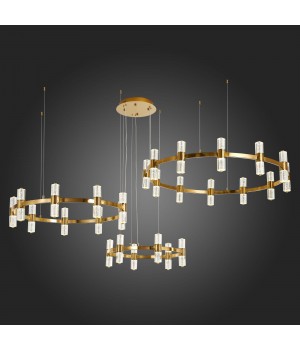 SL6007.203.54 Люстра подвесная ST-Luce Латунь/Прозрачный LED 54*2,5W 4000K GEMINA-foto6