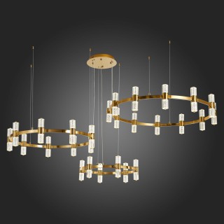 SL6007.203.54 Люстра подвесная ST-Luce Латунь/Прозрачный LED 54*2,5W 4000K GEMINA-foto6