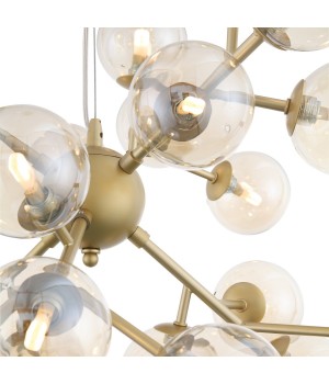 SL438.203.24 Люстра подвесная ST-Luce Золотистый/Коньячный G9 24*5W PALLЕRE-foto3