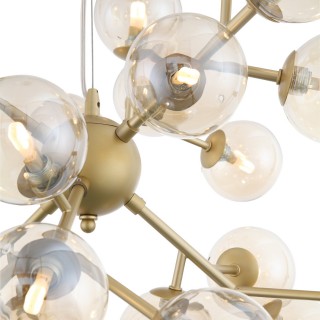 SL438.203.24 Люстра подвесная ST-Luce Золотистый/Коньячный G9 24*5W PALLЕRE-foto3